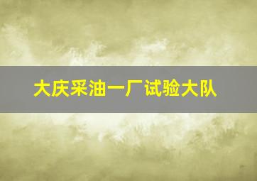 大庆采油一厂试验大队