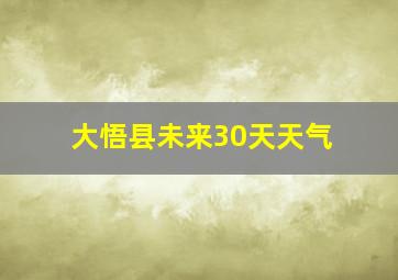 大悟县未来30天天气