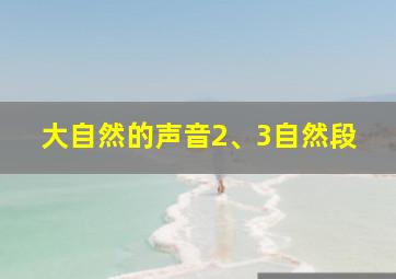 大自然的声音2、3自然段