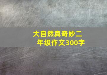 大自然真奇妙二年级作文300字