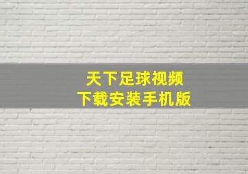 天下足球视频下载安装手机版