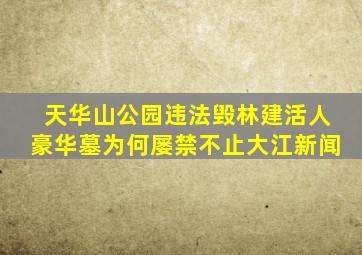 天华山公园违法毁林建活人豪华墓为何屡禁不止大江新闻