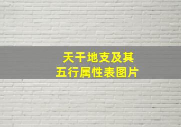 天干地支及其五行属性表图片