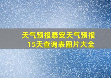 天气预报泰安天气预报15天查询表图片大全