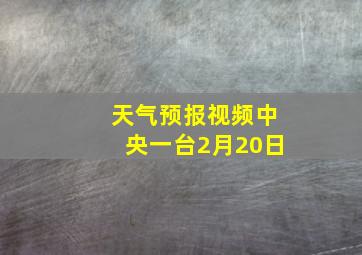 天气预报视频中央一台2月20日