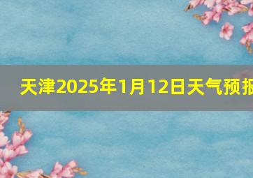 天津2025年1月12日天气预报