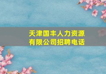 天津国丰人力资源有限公司招聘电话