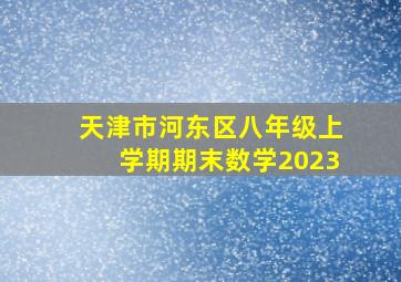 天津市河东区八年级上学期期末数学2023