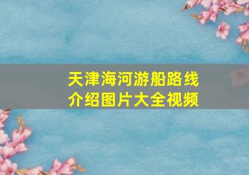 天津海河游船路线介绍图片大全视频