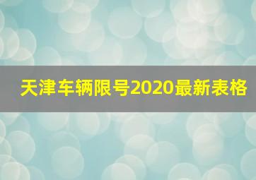 天津车辆限号2020最新表格