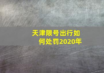 天津限号出行如何处罚2020年