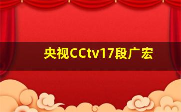 央视CCtv17段广宏