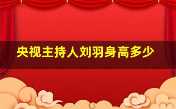 央视主持人刘羽身高多少