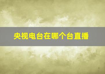 央视电台在哪个台直播