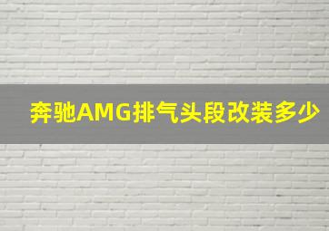 奔驰AMG排气头段改装多少