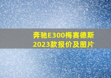 奔驰E300梅赛德斯2023款报价及图片