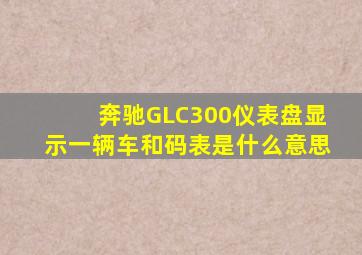 奔驰GLC300仪表盘显示一辆车和码表是什么意思