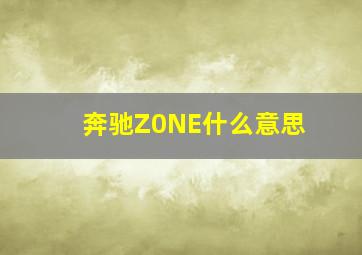 奔驰Z0NE什么意思