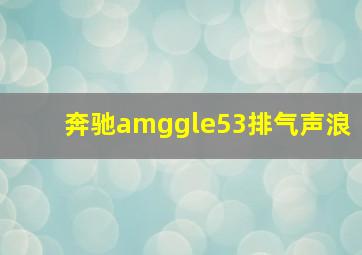 奔驰amggle53排气声浪