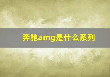 奔驰amg是什么系列