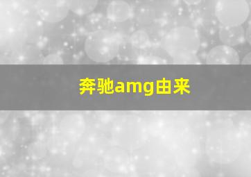 奔驰amg由来