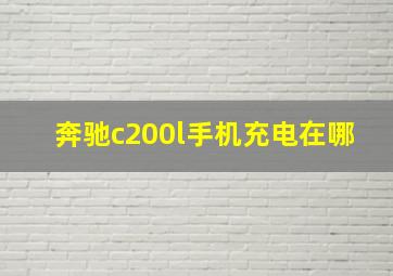 奔驰c200l手机充电在哪