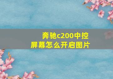 奔驰c200中控屏幕怎么开启图片