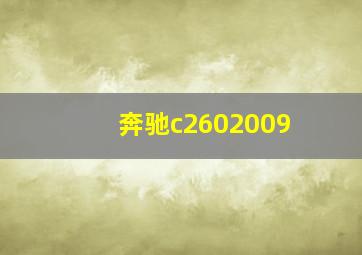 奔驰c2602009