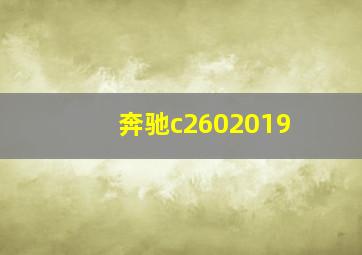 奔驰c2602019