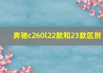 奔驰c260l22款和23款区别