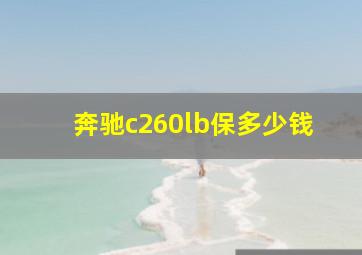 奔驰c260lb保多少钱