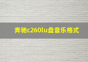 奔驰c260lu盘音乐格式