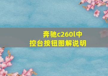 奔驰c260l中控台按钮图解说明