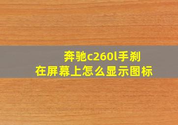 奔驰c260l手刹在屏幕上怎么显示图标