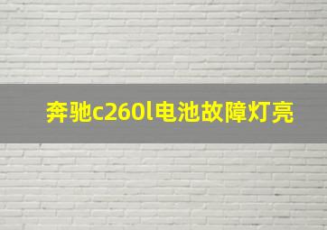 奔驰c260l电池故障灯亮