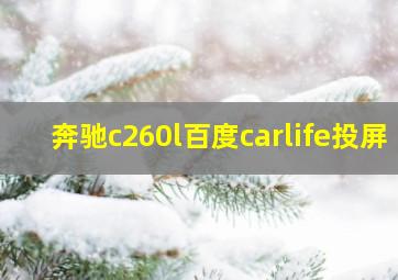 奔驰c260l百度carlife投屏