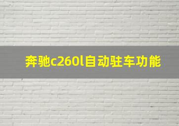 奔驰c260l自动驻车功能