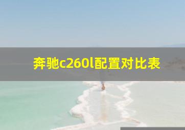 奔驰c260l配置对比表