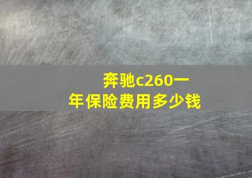 奔驰c260一年保险费用多少钱