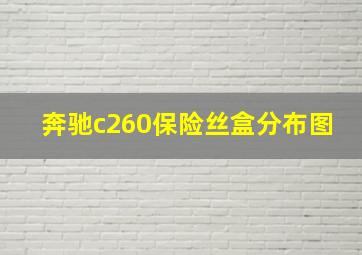 奔驰c260保险丝盒分布图