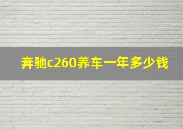 奔驰c260养车一年多少钱