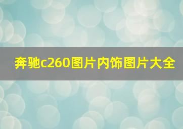 奔驰c260图片内饰图片大全