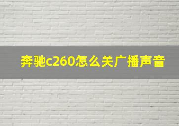 奔驰c260怎么关广播声音