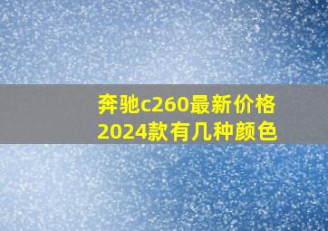 奔驰c260最新价格2024款有几种颜色