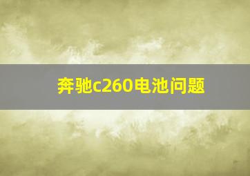 奔驰c260电池问题