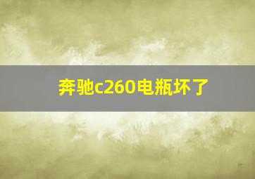 奔驰c260电瓶坏了