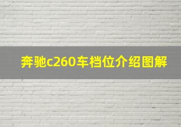 奔驰c260车档位介绍图解