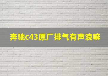 奔驰c43原厂排气有声浪嘛