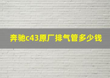 奔驰c43原厂排气管多少钱