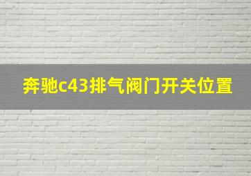 奔驰c43排气阀门开关位置